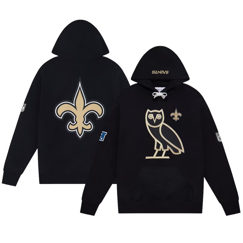 Men 2026 NFL New Orleans Saints hoodie black 05
